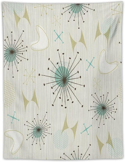 ICMOLYYENLO Boho Medieval Cat Tapestry, Abstract Atomic Starburst Geometric Aesthetic Art Wall Hanging For Bedroom Living Room Dormitory 30x40 Inches