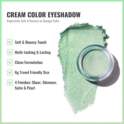 Oulac Purple Cream Eyeshadow also for Highlighter Large Capacity Highly Pigmented Eye Shadow Waterproof &Long Lasting with Moisturizing Formula, Shimmer Glitter Eye Makeup. 6g.(19)