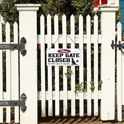 Warning Signs, Keep Gate Closed Dog Sign, Decorative Wood Hanging Wood Plaque, Warning Animal Dog Sign, Funny Novelty Caution Dog Sign, Dog Owner Home Decor, Door Gate Hanger Outdoor