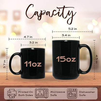 Animal Lover Mug with Custom Name, Nature Inspired Coffee Mug 11oz or 15oz, Personalized Cute Fox Ceramic Cup, Unique Animal Art Black Coffee Cup, Gifts for Friends, Family