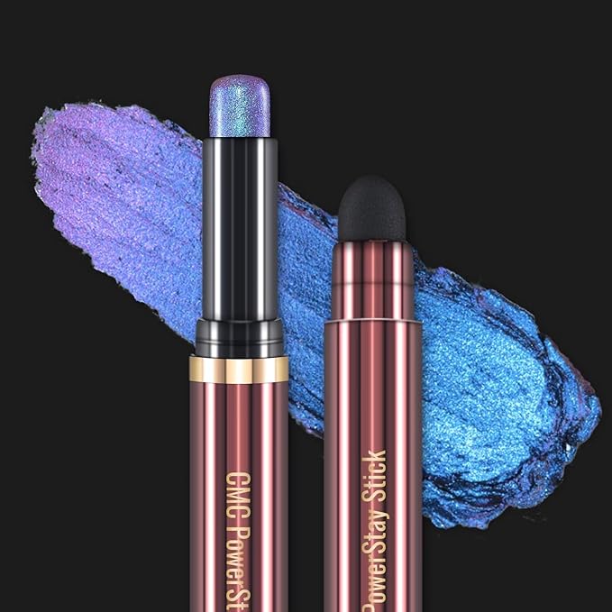 CHARMACY New Magic Eyeshadow Stick, Creamy Eye Shadow Stick, Dynamic Light color Change, Metallic Shimmer Eyeshadow, Long-Lasting Water-Resistant Formula, High Pigmented, Built-in Smudger #03