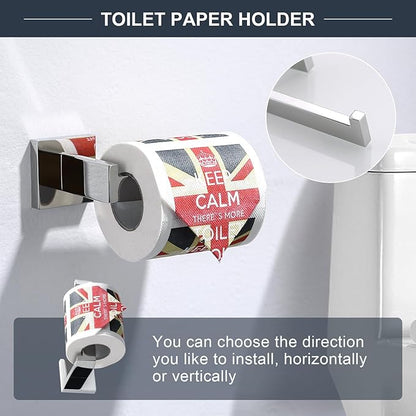 TQKAG 6-Piece Bathroom Towel Bar Sets Polished Chrome 23.6 inch Towel Bar Stainless Steel Towel Ring Coat Hook and Toilet Paper Holder Bathroom Hardware Set Wall Mounted Bathroom Accessories Kit