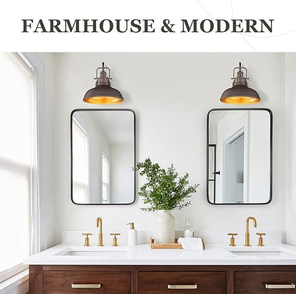 zeyu 11" Farmhouse Gooseneck Barn Light, Vintage Wall Light Sconce for Porch Warehouse Kitchen, Oil Rubbed Bronze Finish, 016-1B ORB