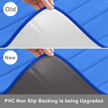 Buganda Memory Foam Bath Mat, 30" x 20", Ultra Soft and Non-Slip Bathroom Rugs, Water Absorbent and Machine Washable Bath Rug for Bathroom, Shower, and Tub, Royal Blue