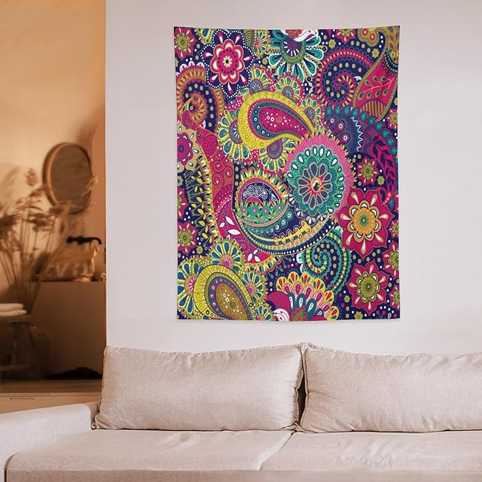 ICMOLYYENLO Tropical Green Plant Tapestry, Green Palm Leaves Natural Landscape Print Wall Tapestry for Bedroom Living Room Dormitory 50x60 Inch