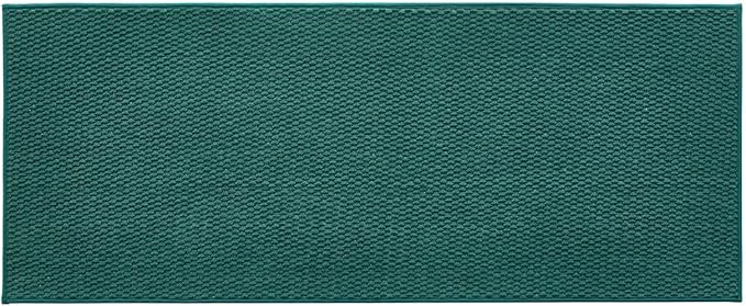 Bathroom Runner Rug, Long Bath Mat Washable Thin Quick Dry Low Pile Bathroom Runner Rugs 24 x 60 Non Slip, Dark Green 24"x60"