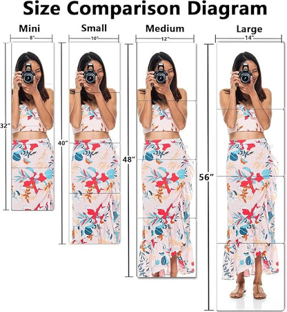 Unbreakable Full Length Wall Mirror,Mirrors for Bedroom,Over The Door Mirror,4 Pcs 12"x12",Shatterproof Plexiglass Acrylic,Long Closet,Workout for Home Gym Body Mirrors for Bedroom