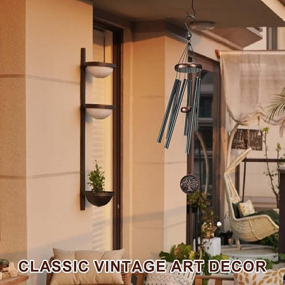 Wind Chimes for Outside, Tree of Life Deep Tone Vintage Wind Chime Outdoor Clearance, Sympathy/Memorial/Festivals/Birthday Gift for Mom Dad Grandma, Home Garden Patio Decor (32" Tree of Life)