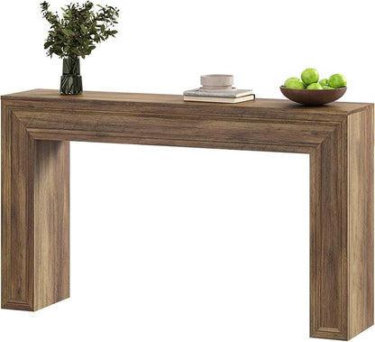 Rresyet 55 Inch Long Console Table, Sofa Table Behind Sofa, Wooden Entryway Table, Farmhouse Entryway Table for Entry, Hallway, Living Room (Wood)