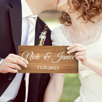 Custom Wood Sign Prsonalized Text Business 3D Home Decor, Personalized Rustic Plaque Board Hanging Wooden Name Sign for Wall Art, Customized Signs Plank Decoration Gifts for Wedding Family Farmhouse Kitchen, Rectangle