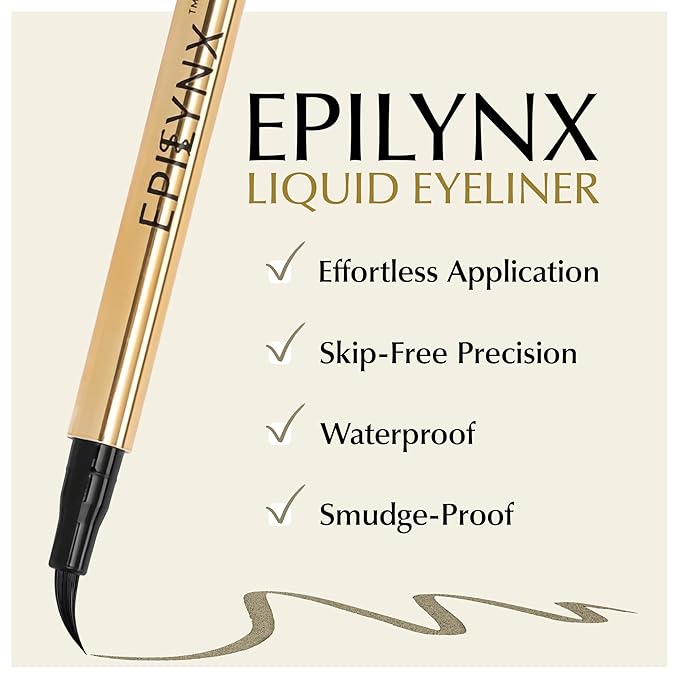 Waterproof Eyeliner - Smudge-Proof Liquid Eyeliner Pen with Precision Tip for Smooth, Long-Lasting Application - Vegan, Hypoallergenic & Gluten-Free Eye Liner - 2mL Brown