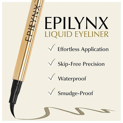 Waterproof Eyeliner - Smudge-Proof Liquid Eyeliner Pen with Precision Tip for Smooth, Long-Lasting Application - Vegan, Hypoallergenic & Gluten-Free Eye Liner - 2mL Brown