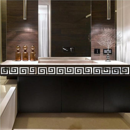 15 Pcs DIY Geometric Shape Acrylic Decorative Mirror Stickers Removable Adhesive Wall Mirror Décor for Living Room Home Background (Silver，3.15 * 7.87inches)