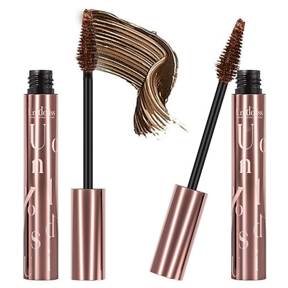 Unidollss Tubing Mascara Brown 2Pcs | Volume & Lengthening Lash Extension Effect, No Clumping, Smudge Proof,Long Lasting, Washable & Cruelty Free for Sensitive Eyes, Gluten Free for 30+ Women