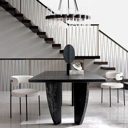 Round Black Glass Wagon Wheel Chandelier, Chandelier with Water Ripple Textured Recycled Clear Glass Piece, Modern Industrial Pendant Light with Metal Frame, Lighting Fixture for Living Room, Foyer