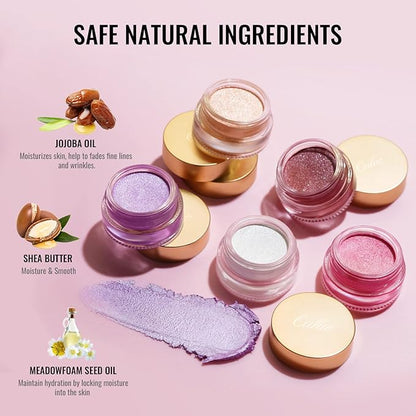 Oulac Matte Eyeshadow - Black Matte Finish Blendable Smokey Eye, Waterproof & Longwear Up to 12H Intense Color for Halloween Makeup, Goth Makeup