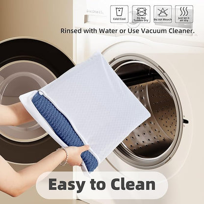 Bathroom Rugs Non Slip Washable, Super Absorbent Thin Bath Mat Small Quick Dry Low Pile Bathroom Rug, Navy Blue 16"x24"