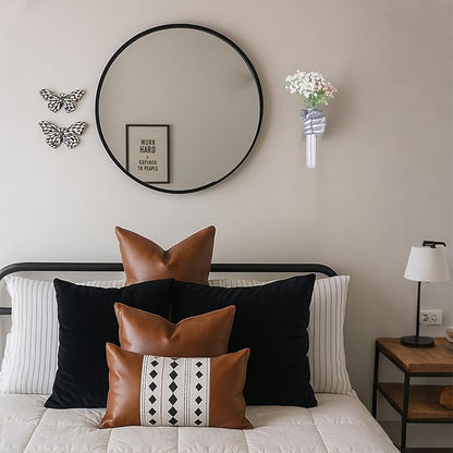 Silvery Wall Sculptures, Hand Vases Home Decor, Wall Mount Art Sculpture, Unique Wall Art Statue, Funky Flower Vase Decorations, Modern Eclectic Hanging Decor,Glass Test Tube Vase (Silvery)