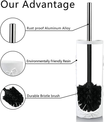 Toilet Brush and Holder Set for Bathroom, Stylish and Durable Cleaning Tool with Modern Design, Compact for Efficient Cleaning