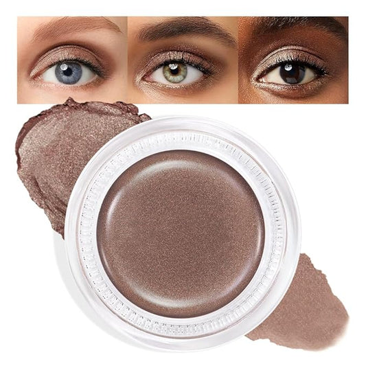 Cream Glitter Bronze Shimmer Metallic Eyeshadow Palette Makeup, Natural Single Mini Instant Holographic Eyeshadow For Older Women, Sombras Crema Para Ojos, Talc, Paraben & Cruelty Free, 20