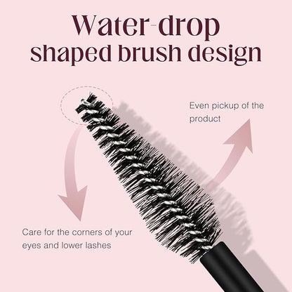 3 Pcs Unidollss Tubing Mascara and Blush Stick Set, Volume and Length Black Mascara Lengthening Long Lasting All Day, Washable Voluminous Tubing with a Random Accessory Included(02,05)