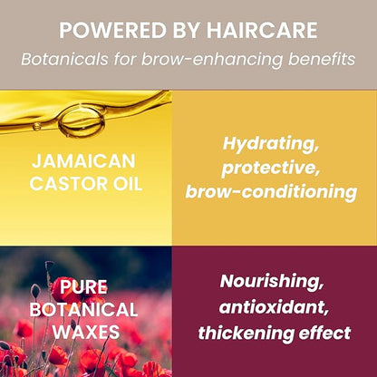 True + Luscious Brow Definer Pencil - Pomade & Powder Combo With Organic Castor Oil - Fills, Shapes Eyebrows - Waterproof - Cool Brunette