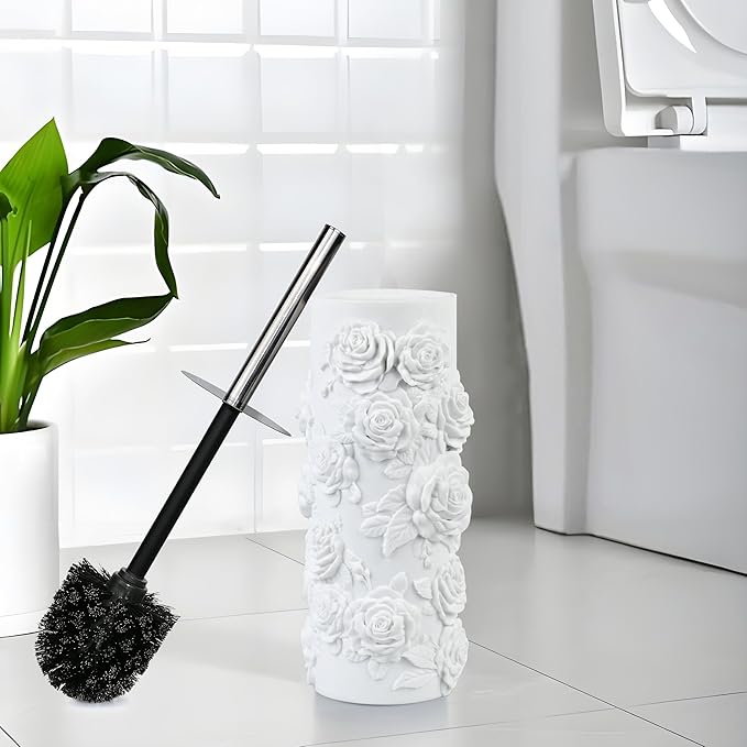 Toilet Brush and Holder Set for Bathroom, Stylish and Durable Cleaning Tool with Modern Design, Compact for Efficient Cleaning