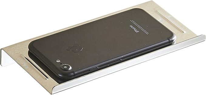 Wall Mount Stainless Steel Bathroom Toilet Small Phone Holder Phone Shelf, Anti-Slip Style and Chrome Mirror Polished