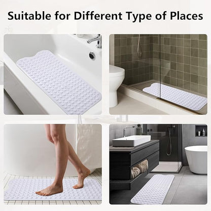 26PC Bathroom Set - Gorgeous White Bathroom Set, Bathroom Accessories Set, Pink Shower Curtain Set with Bathtub Mats for Shower Tub