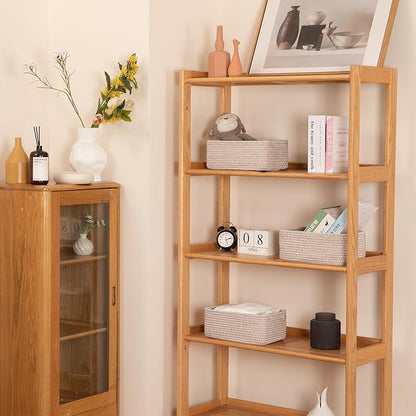 3 Pack Small Storage Baskets for Organizing, Cute Woven Decorative Gift Baskets for Shelves, Mini Closet Organizer Bins with Handles, 11.81''Lx7.87''Wx4.72''H-Brown