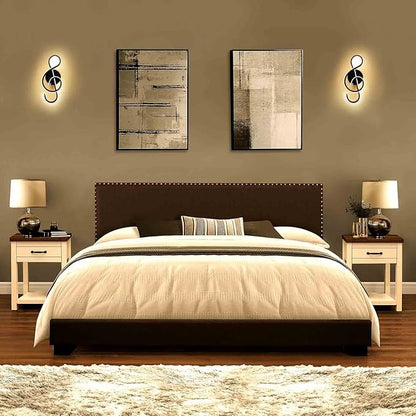 XEYOU 22W Modern Wall Sconce Lighting Indoor LED Creative Wall Light Fixture Music Symbol Art Decoration Wall Lamp for Living Room Bedroom Stair Corridor, Black 3000K