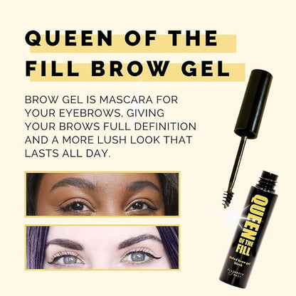 Elizabeth Mott Queen of the Fill Eyebrow Gel ?€? Tinted Brow Filler, Volumizer & Setter, Natural-Looking Fuller Brows ?€? Covers Gray Hairs, Water-Resistant, Long-Lasting ?€? Cruelty-Free, Blonde Shade, 4g
