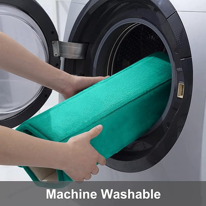 Buganda Memory Foam Bath Mat, 47" x 17", Ultra Soft and Non-Slip Bathroom Rugs, Water Absorbent and Machine Washable Bath Rug Runner for Bathroom, Shower, and Tub, Teal