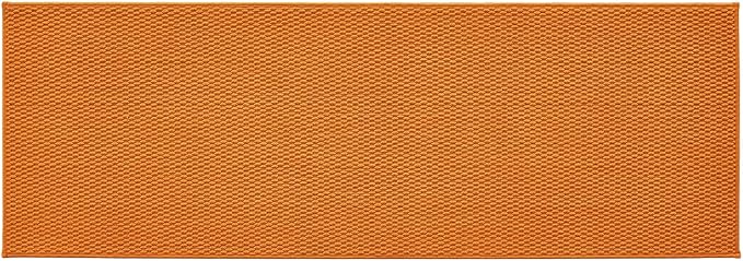 Bathroom Runner Rug - Non Slip, Washable, Super Absorbent Chenille Bath Mat for Bathroom - Quick Dry, Low Pile - Orange 24"x70"