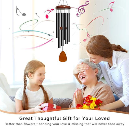 Wind Chime for Outside, 29 inch Aluminium Metal Wind Chimes, Relaxing Soothing Wind Chimes Outdoor, Decoration for Garden, Patio, Yard, Home, Gift for Mother's Day, Birthday(Waterdrop)