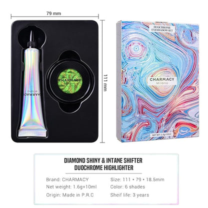 CHARMACY Duochrome Eyeshadow, Insane Shifters Chameleon Eyeshadow, Creates High-Impact, Metallic Eye Looks, 100% Vegan and Cruelty Free, 1.9g (#906)