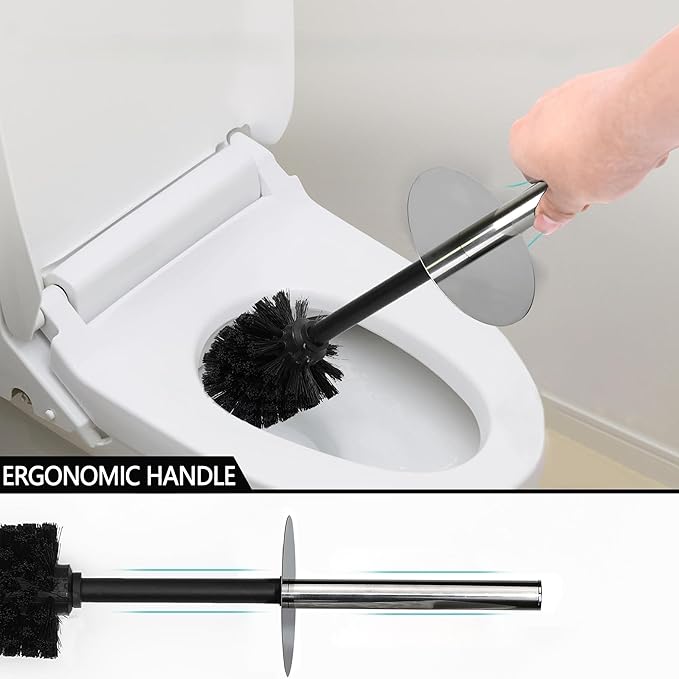Toilet Brush and Holder Set for Bathroom, Stylish and Durable Cleaning Tool with Modern Design, Compact for Efficient Cleaning