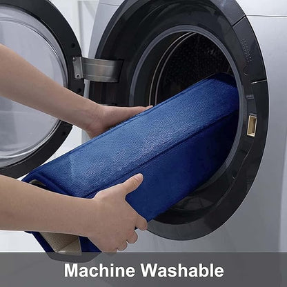 Buganda Memory Foam Bath Mat, 40" x 32", Ultra Soft and Non-Slip Bathroom Rugs, Water Absorbent and Machine Washable Bath Rug Runner for Bathroom, Shower, and Tub, Navy Blue