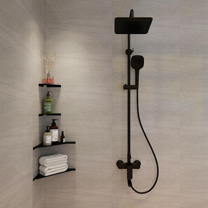 Corner Shelf, 3.0mm Aluminum Alloy Corner Shelf Wall Mounted, for Bathrooms,Offices, Bedrooms,Kitchens,Dorm Rooms and Living Rooms(11 in Black)