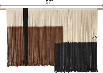 Macrame Wall Hanging Large Dip Dye Tapestry Fiber Wall Art Boho Bedroom Décor 57''W*35''L