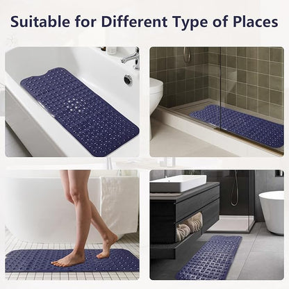 26PC Bathroom Accessories Set - Gorgeous Blue Bathroom Set, Bathroom Accessory Set, Navy Blue Shower Curtain Set with Bathtub Mats for Shower Tub