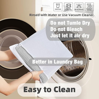 Bathroom Rugs Non Slip Washable, Super Absorbent Thin Bath Mat Quick Dry Low Pile Bathroom Rug, Light Grey 24"x36"