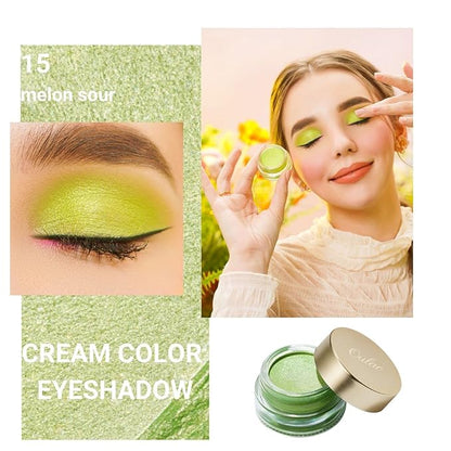 Oulac Lime Green Eyeshadow-Green Glitter Eyeshadow Highly Pigmented Waterproof & Long Lasting for Women with Moisturizing Formula. Multi-use for Highlighter. 6g (15)