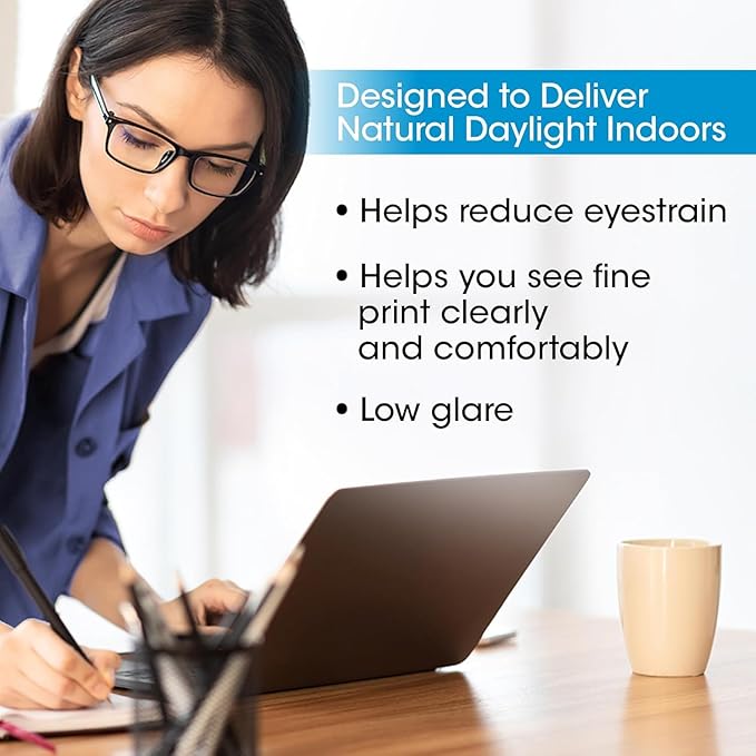 OttLite Covington Floor Lamp - Brushed Nickel, Adjustable Modern & Contemporary LED Light