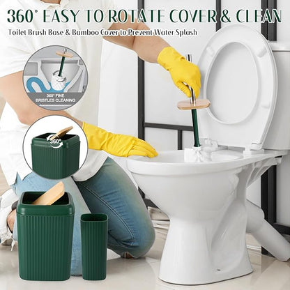 Bathroom Set 17PCS Bathroom Accessories with Trash Can 3PCS Lotion Soap Dispenser,Bathroom Accessories Set Green Bathroom Sets for Bathroom Decor