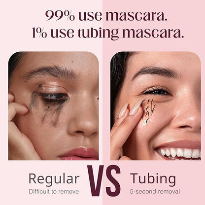 Unidollss Tubing Mascara Volume and Length Black Mascara Lengthening Long Lasting All Day, No Smudging, No Clumping, Washable Voluminous, Gluten-free Safe for Sensitive Eyes, 2 Pack
