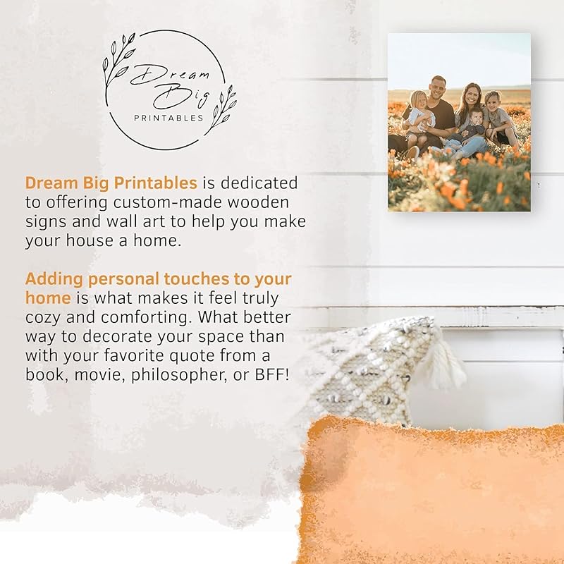 Custom Wood Signs Personalized | Farmhouse Decor | Personalized Signs | Personalized Rustic Wood Signs | Father's Day Gift | Custom Sign | Ready to Hang! (5.5x18 Inches)