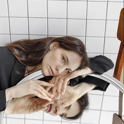 36 Inch Round Bathroom Mirror - Wall Mounted Circle Mirror with Metal Frame, Modern Mirror Suitable for Bathroom, Vanity, Entryway, Living Room, Wall Decor,Silver