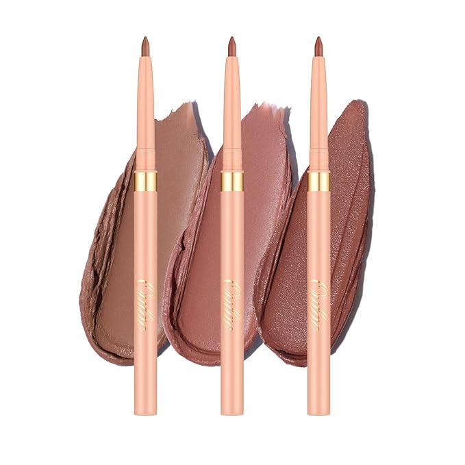 Oulac Waterproof Eyeliner Pencil Set - Smooth and Creamy, Retractable Eye Makeup for Precision Application, Vegan & Cruelty-Free, LL02 Tempting Taupe+LL03 Naked Liner+06 Body Talk