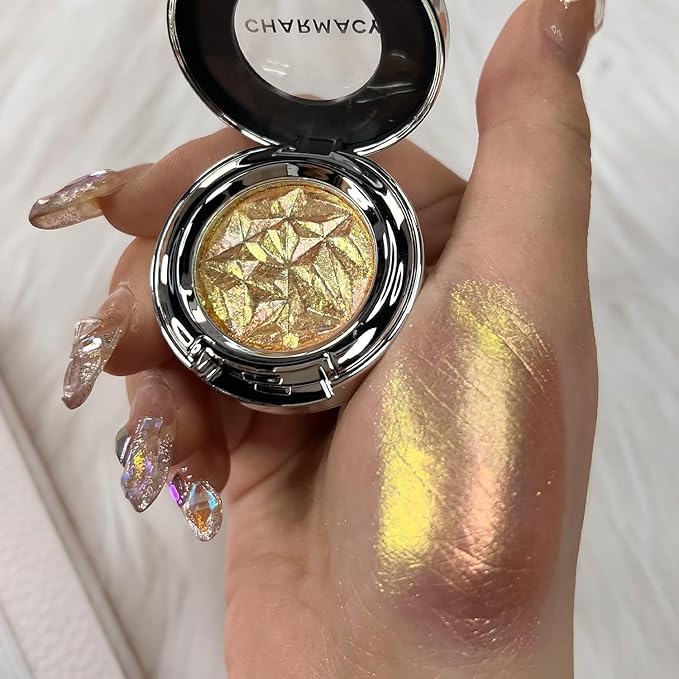 CHARMACY Multichrome Eyeshadow, Insane Shifters Chameleon Eyeshadow, Creates High-Impact, Glitter Metallic Eye Looks, 100% Vegan and Cruelty Free, 1.9g (#808)